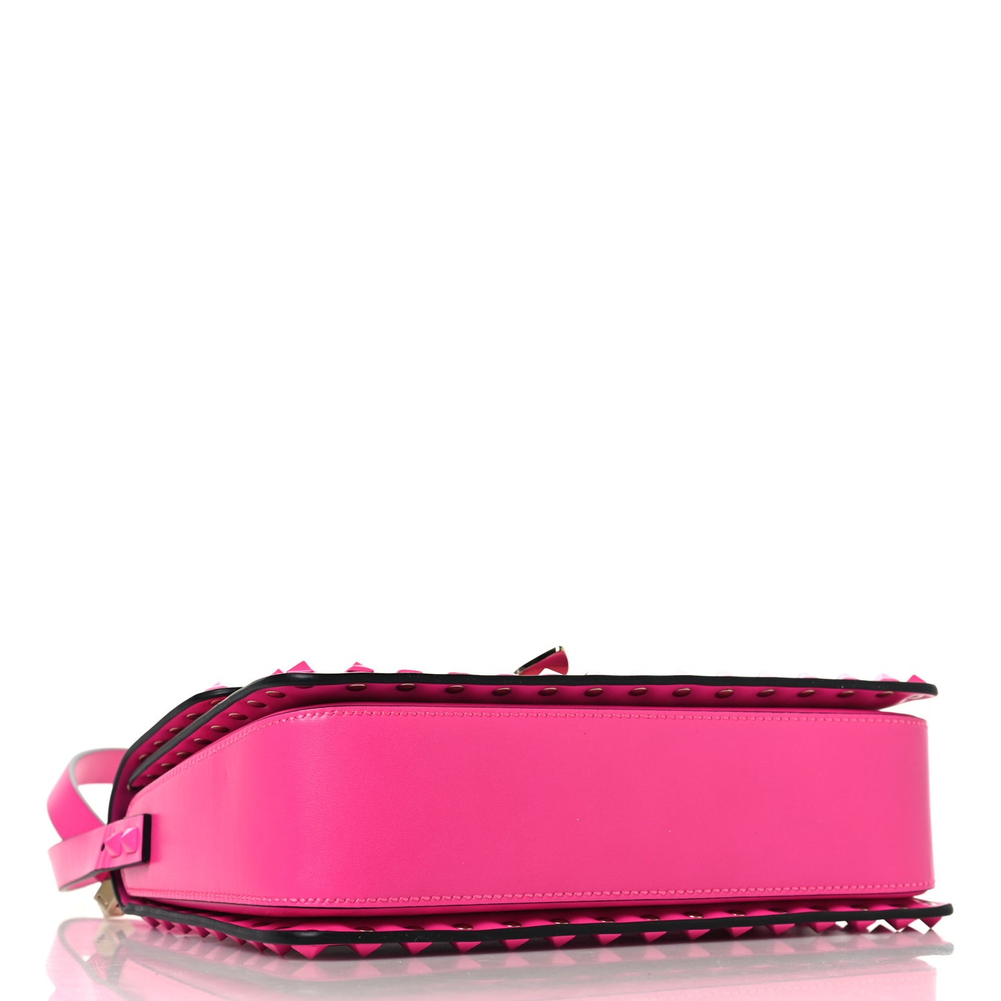 Smooth Calfskin Enamel Tonal Rockstud23 Shoulder Bag Pink PP