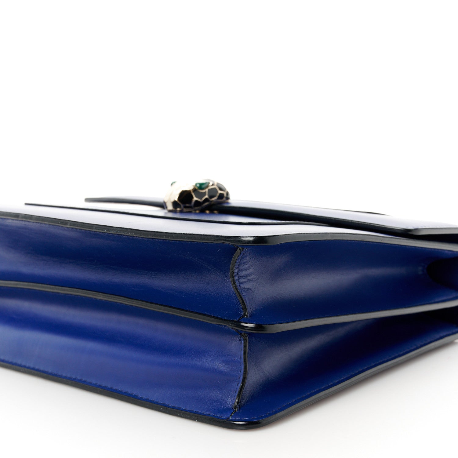 Bulgari Calfskin Large Serpenti Forever Top Handle Blue 13 of 13