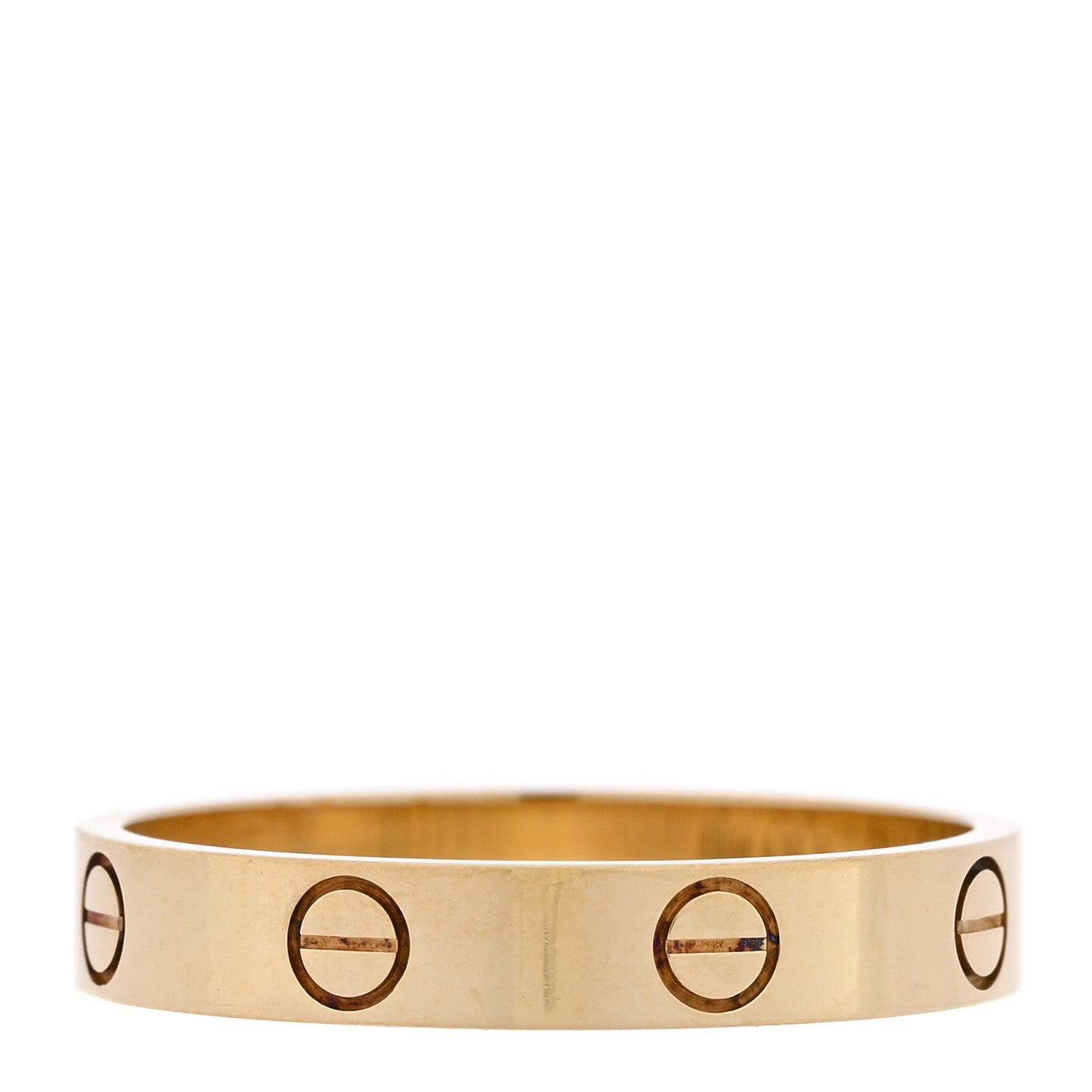 18K Yellow Gold 3.5mm LOVE Wedding Band Ring 58 8.5