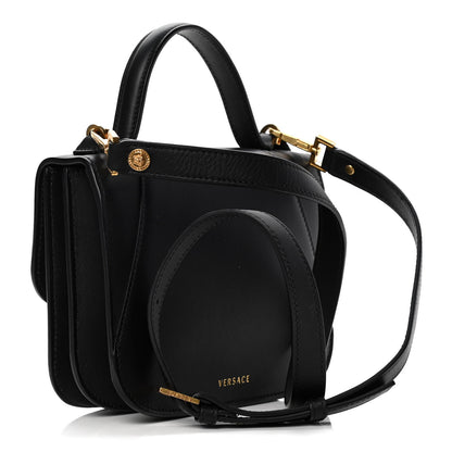 Versace Vitello Barocco Virtus Small Top Handle Shoulder Bag Black 2 of 7