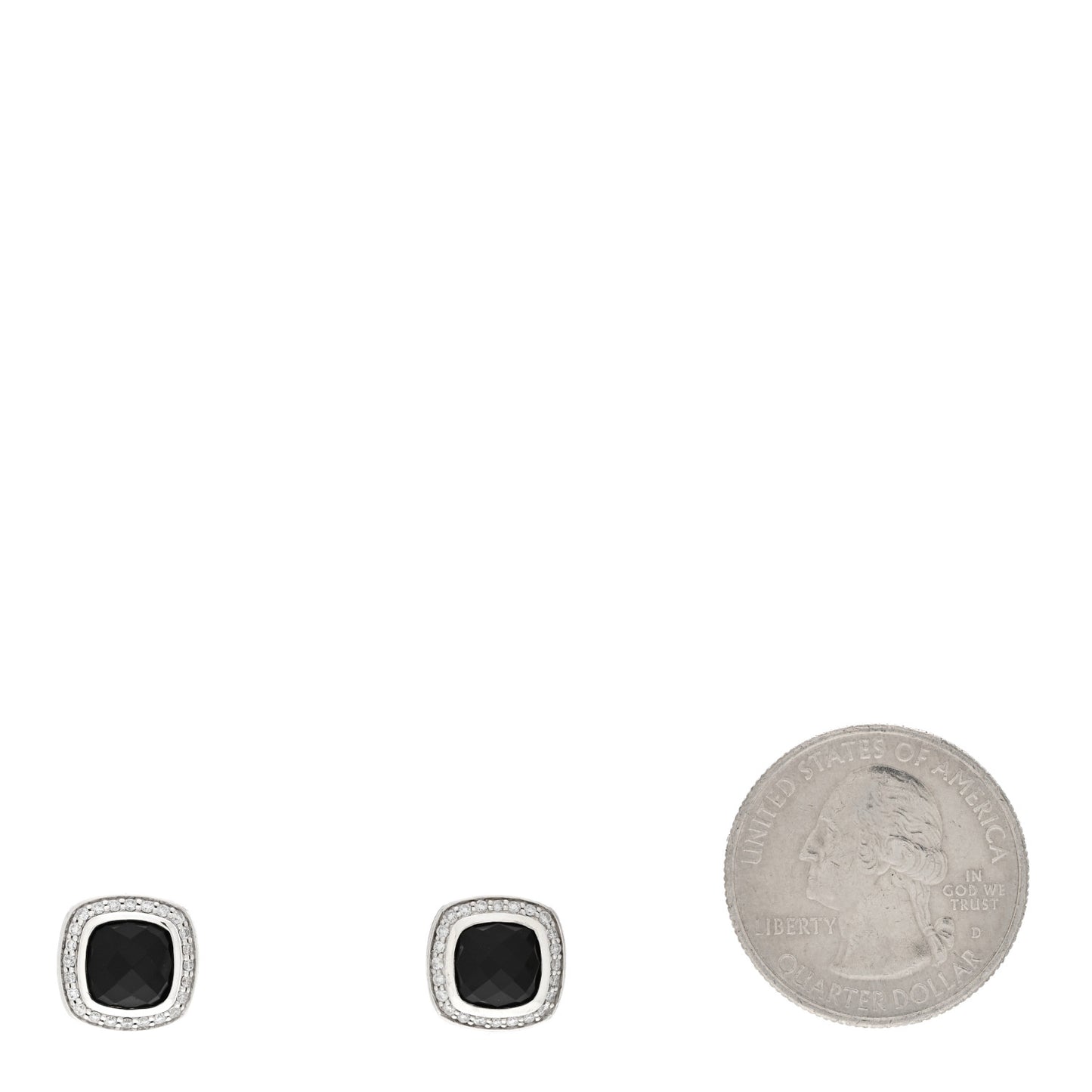 Sterling Silver Diamond Black Onyx 7mm Albion Earrings