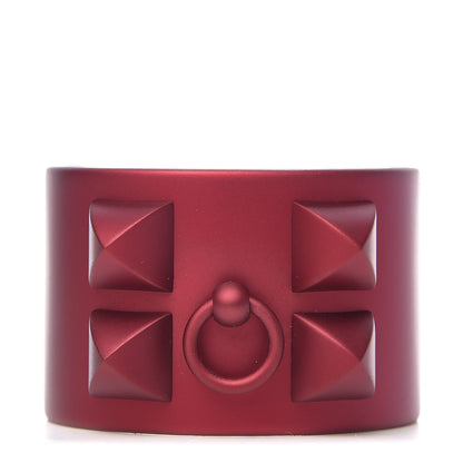 Hermes Aluminium Sunset Collier De Chien CDC Bracelet T2 Rouge H 1 of 3