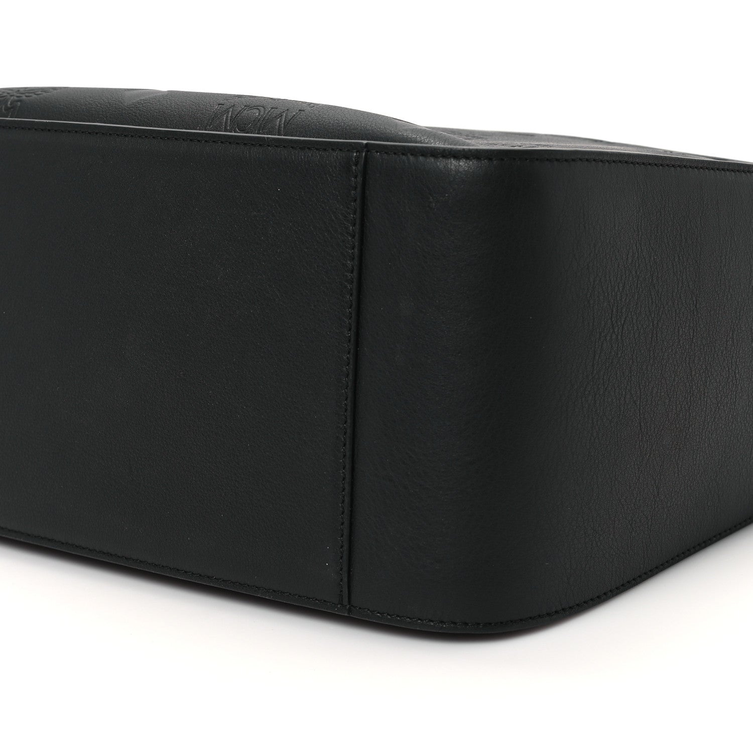 MCM Calfskin Ottomar Monogram Large Aren Flap Hobo Black 9 of 10