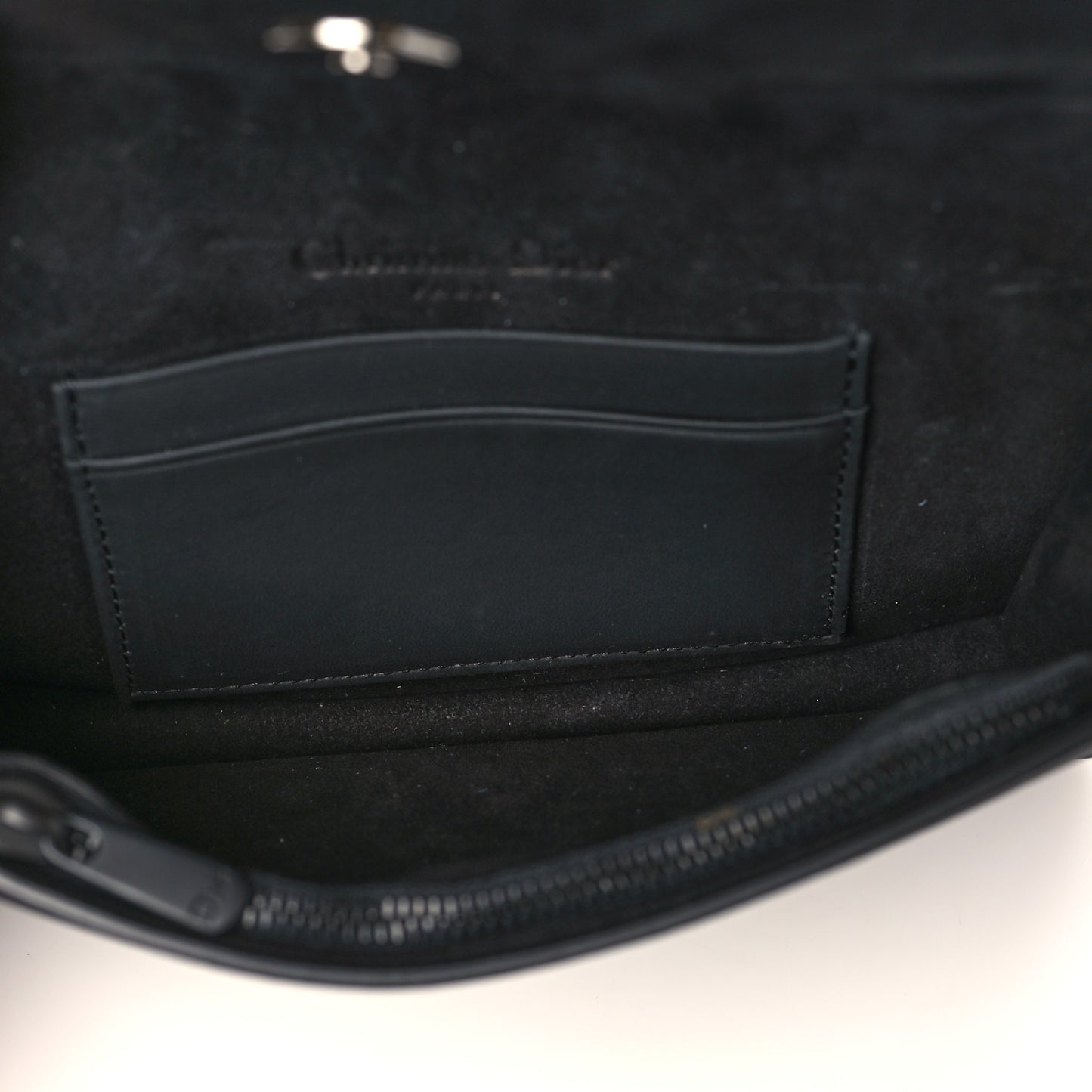 Ultra Matte Calfskin Saddle Belt Clutch Black