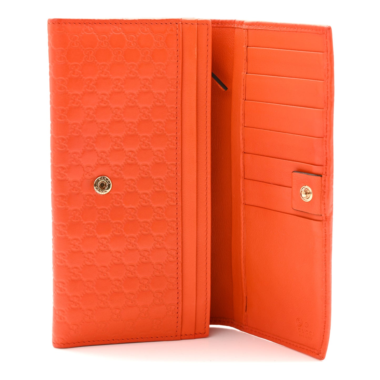 Soft Microguccissima Continental Wallet Sun Orange