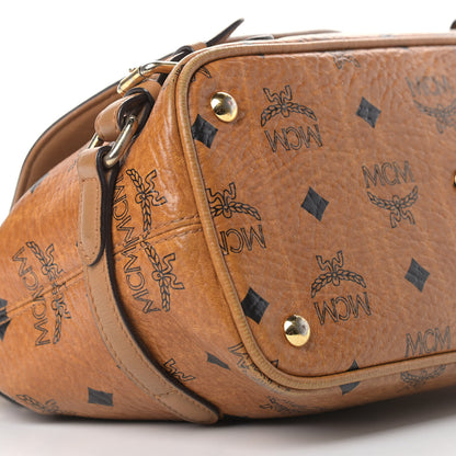MCM Visetos Crossbody Flap Messenger Cognac 7 of 11