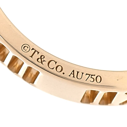Tiffany 18K Yellow Gold Diamond Atlas Pierced Ring 52 6 4 of 5