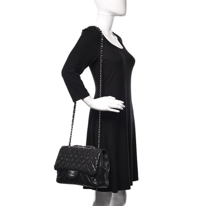 Chanel Lambskin Quilted Jumbo Single Flap Black 3 of 10