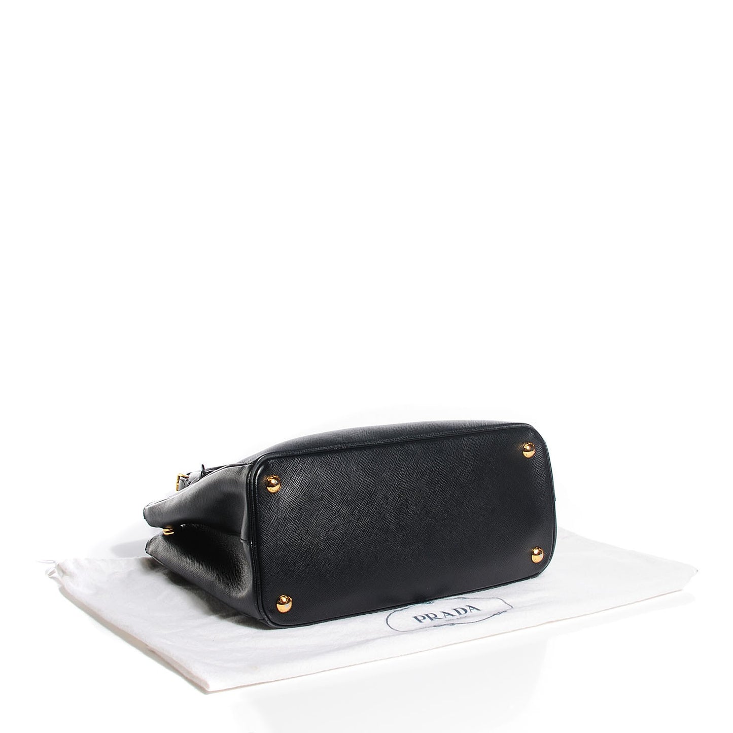 Saffiano Lux Small Double Zip Tote Nero Black