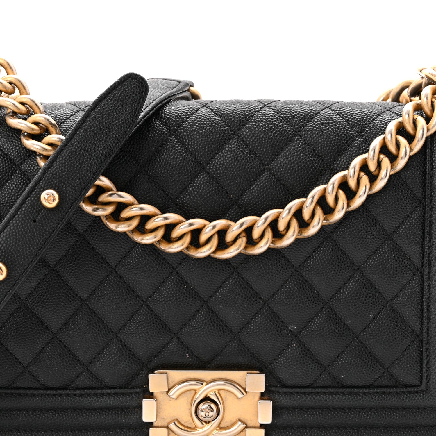 Chanel Caviar Quilted Medium Boy Flap Black 8 of 11