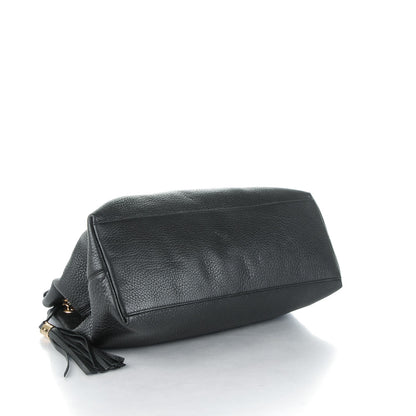 Gucci Pebbled Calfskin Medium Soho Chain Shoulder Bag Black 4 of 7