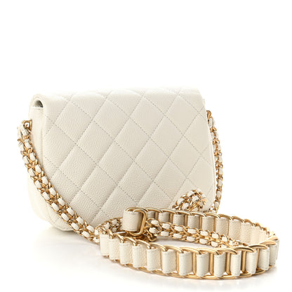 Chanel Caviar Quilted Mini Chain Soul Flap White 3 of 10