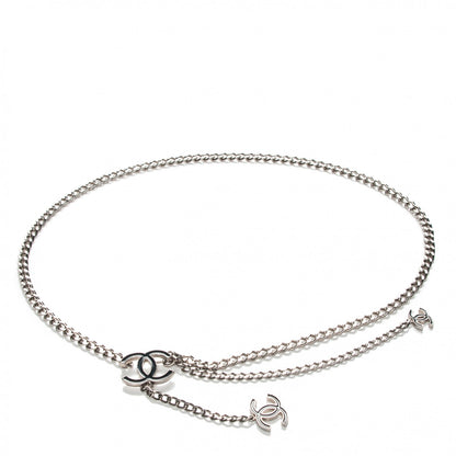 Chanel Enamel CC Chain Belt Black Silver 1 of 4