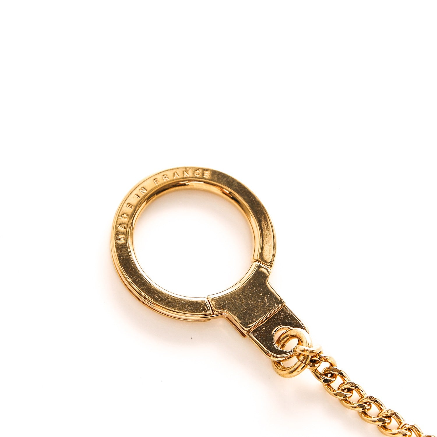 Louis Vuitton Metal Pochette Extender Key Ring Chain Gold 3 of 4