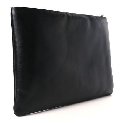 Saint Laurent Lambskin Small Calypso Pouch Black 3 of 9