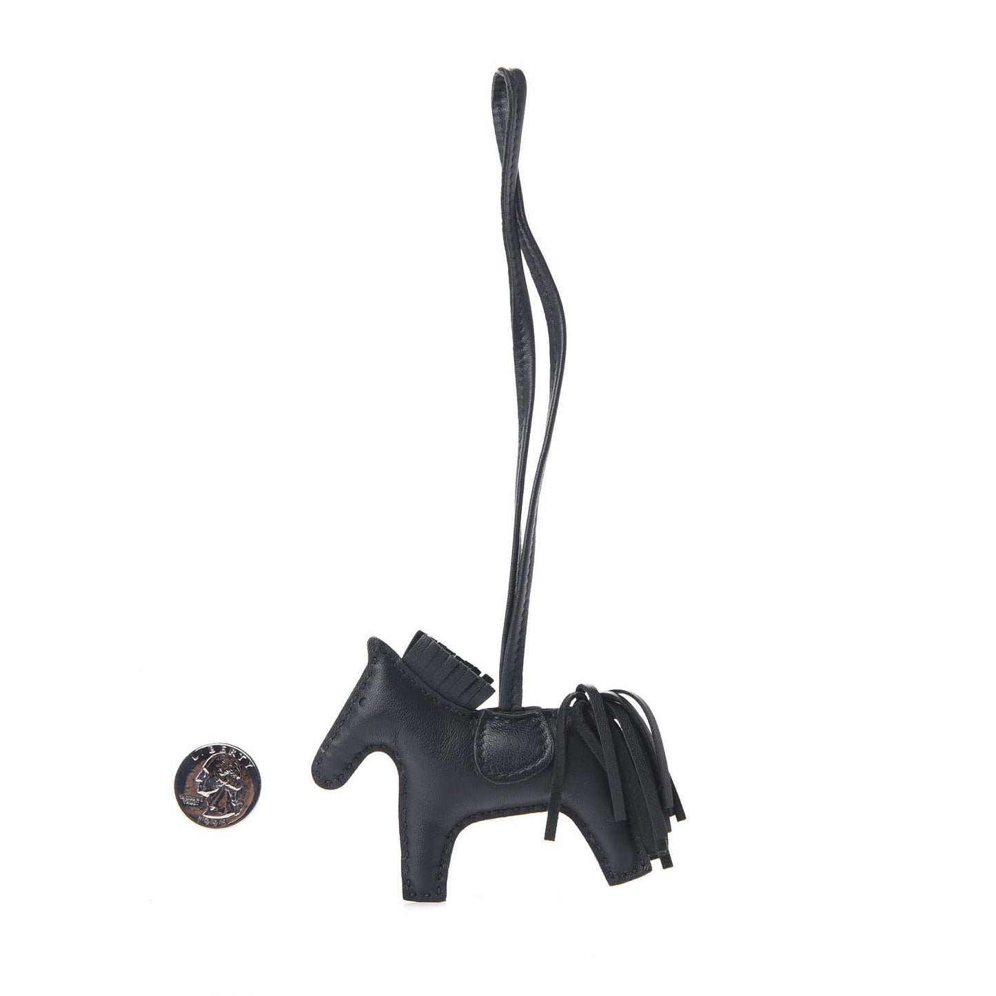 Milo Lambskin Grigri Rodeo Horse Bag Charm PM Vert Cypress