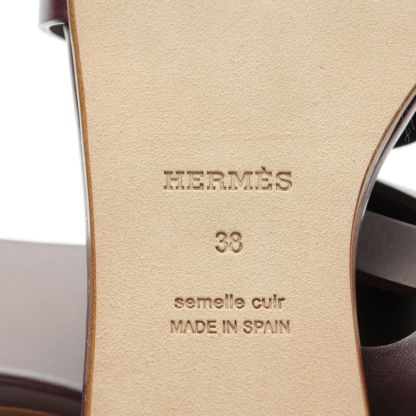 Calfskin Lisboa Sandals 38 Bordeaux