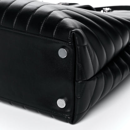 Saint Laurent Calfskin Y Quilted Monogram Large Loulou Shopper Black 11 of 13