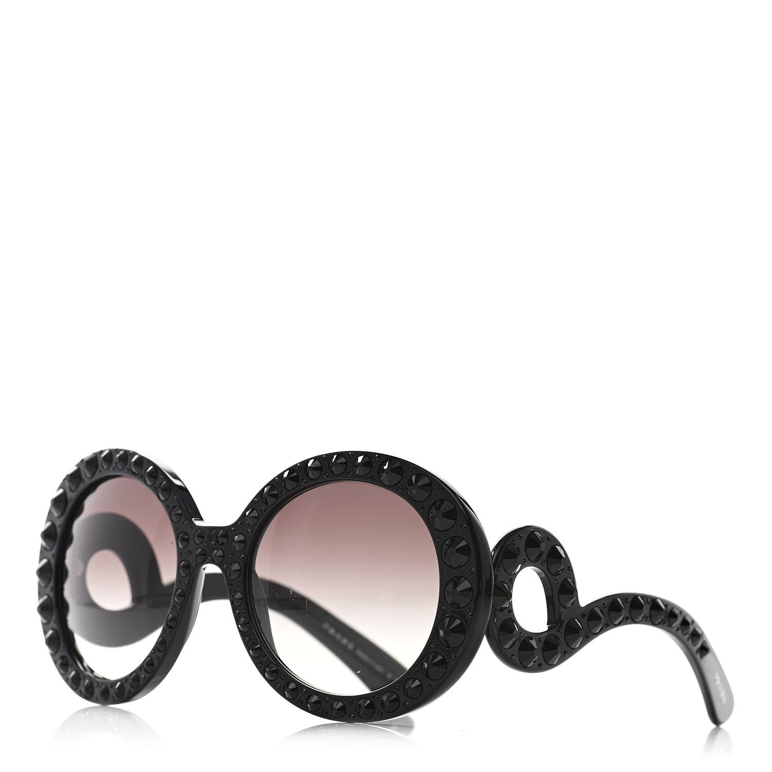 Prada Crystal Baroque Sunglasses SPR 31P Black 1 of 6