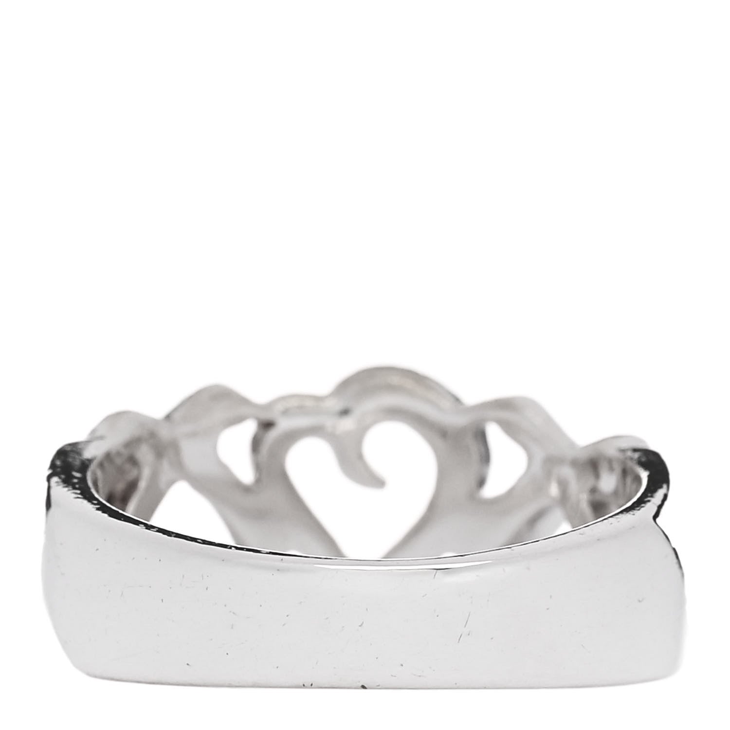 Tiffany Sterling Silver Paloma Picasso Loving Heart Band Ring 50 5.5 3 of 5