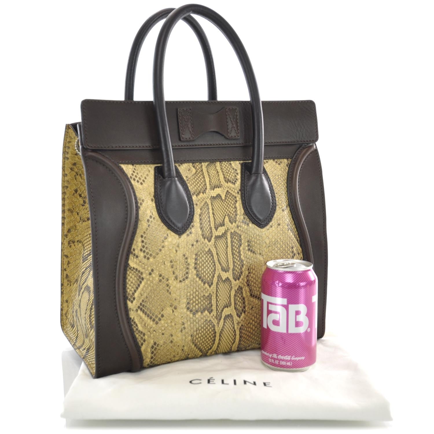 Celine Python Mini Luggage Honey 3 of 10
