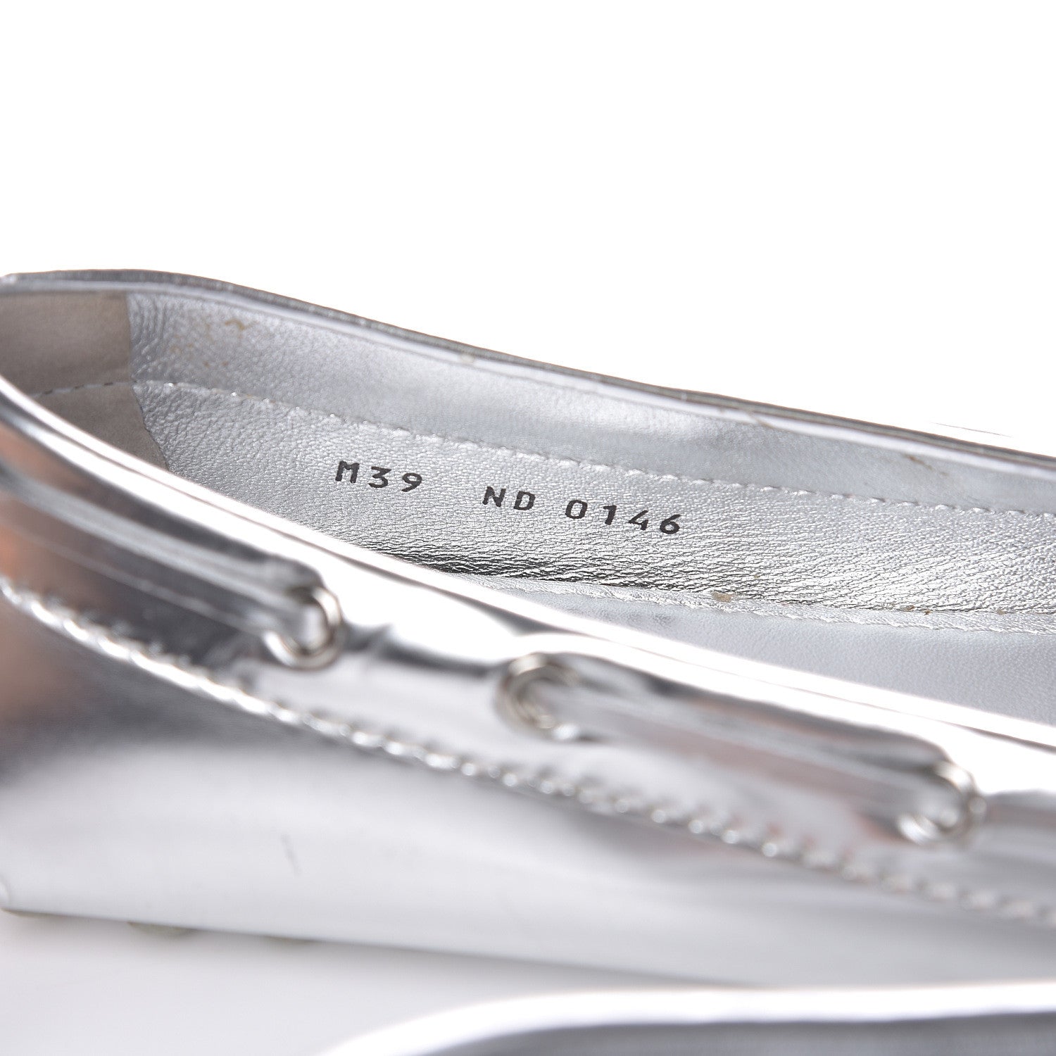 Louis Vuitton Calfskin Monogram Gloria Loafers 39 Silver 6 of 11