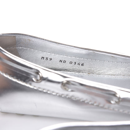 Louis Vuitton Calfskin Monogram Gloria Loafers 39 Silver 6 of 11