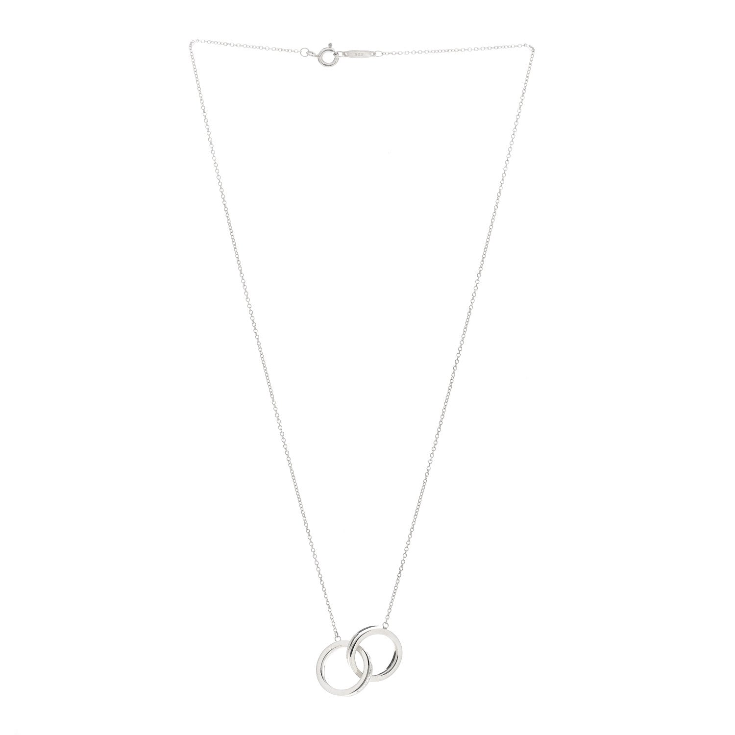 Tiffany Sterling Silver 1837 Interlocking Circles Pendant Necklace 3 of 7