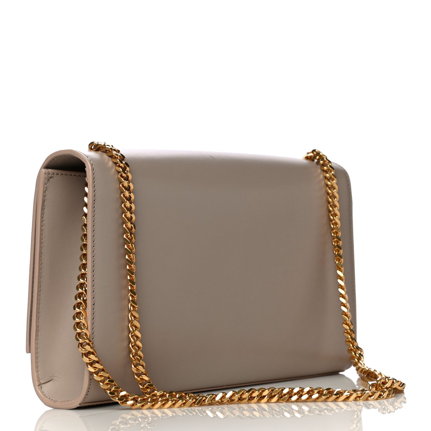 Smooth Calfskin Medium Classic Monogram Kate Tassel Satchel Dark Beige