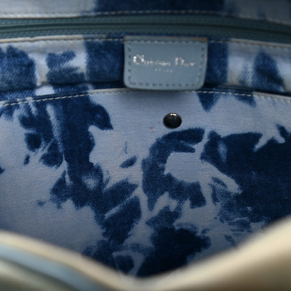 Christian Dior Ostrich Saddle Bowler Blue 15 of 15