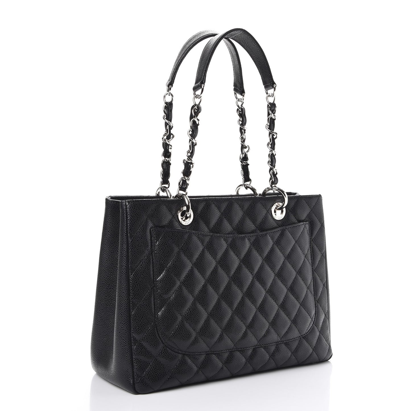 Caviar Quilted Grand Shopping Tote GST Black