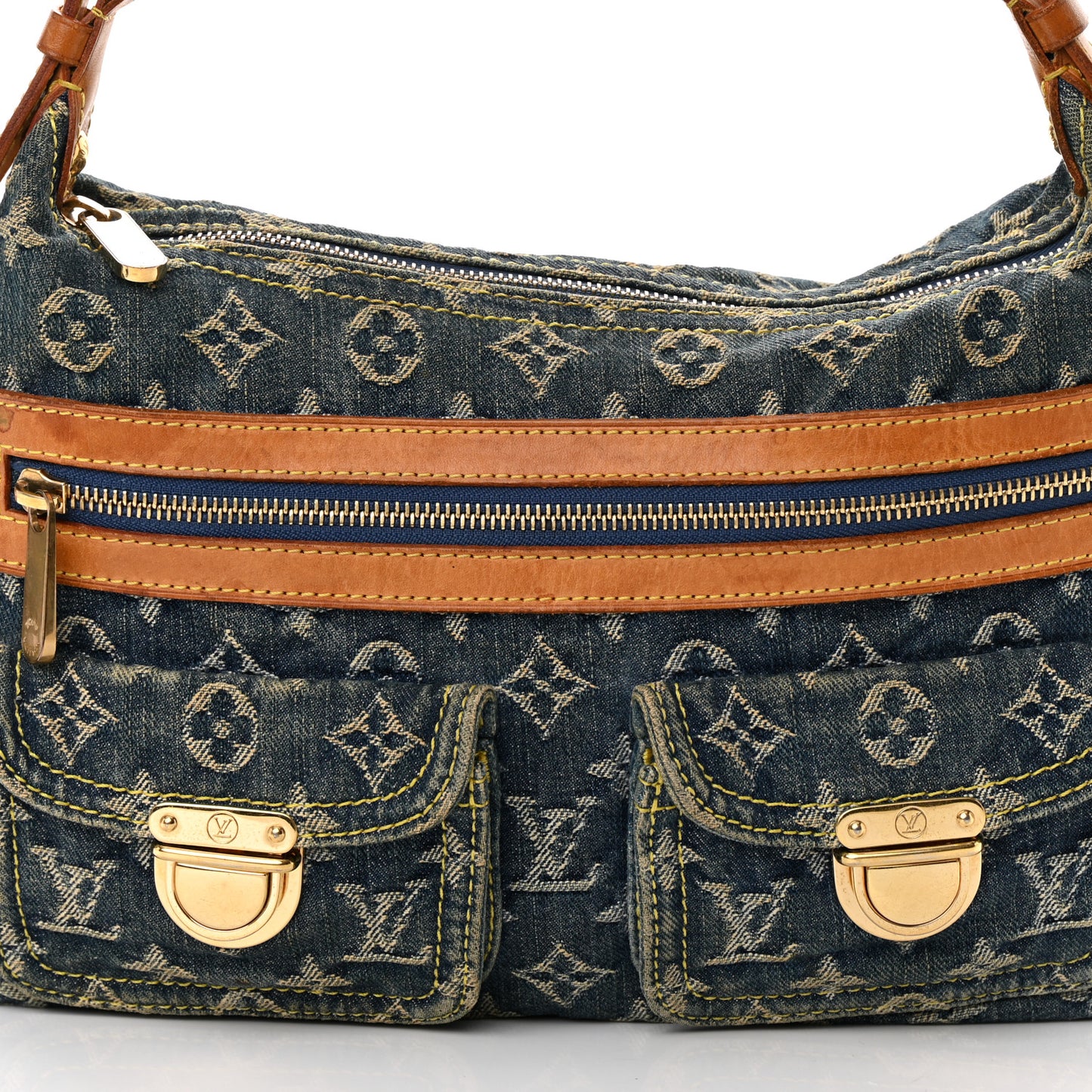 Monogram Denim Baggy PM Blue