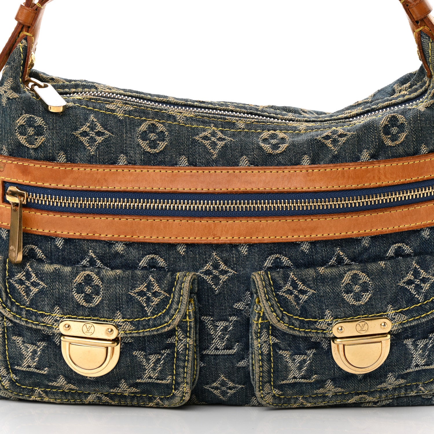Louis Vuitton Monogram Denim Baggy PM Blue 8 of 16