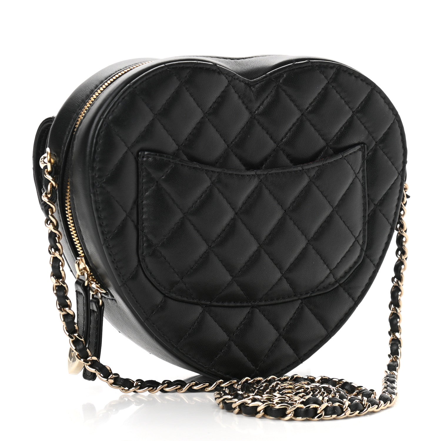 Chanel Lambskin Quilted CC In Love Heart Bag Black 3 of 9