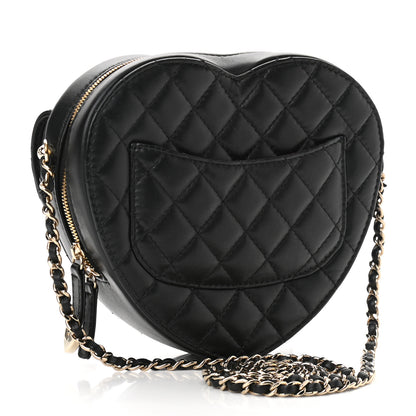 Chanel Lambskin Quilted CC In Love Heart Bag Black 3 of 9