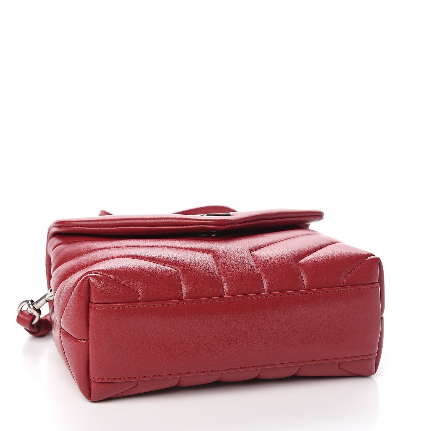 Calfskin Y Quilted Monogram Toy Loulou Crossbody Bag Red