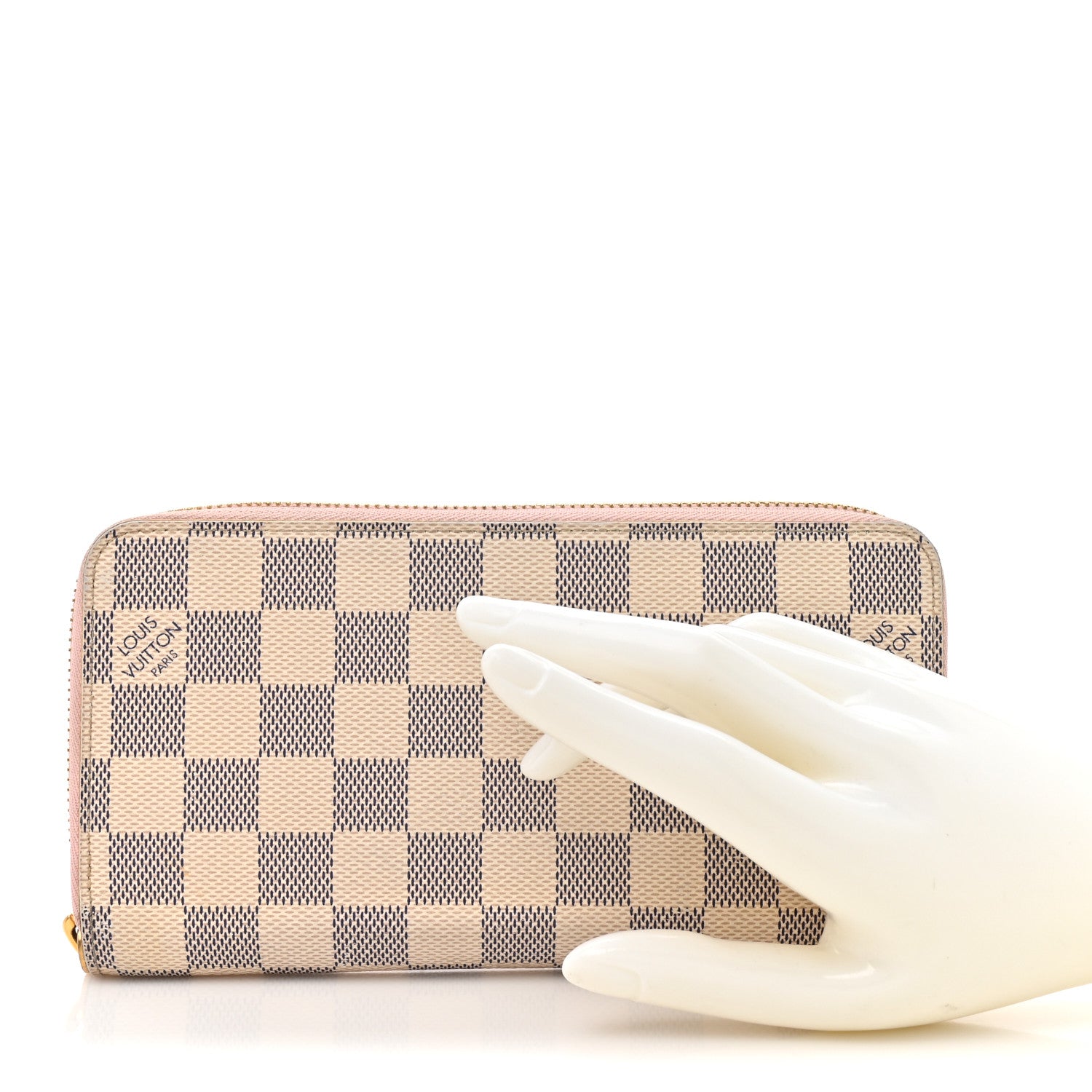 Louis Vuitton Damier Azur Zippy Wallet Rose Ballerine 1821021