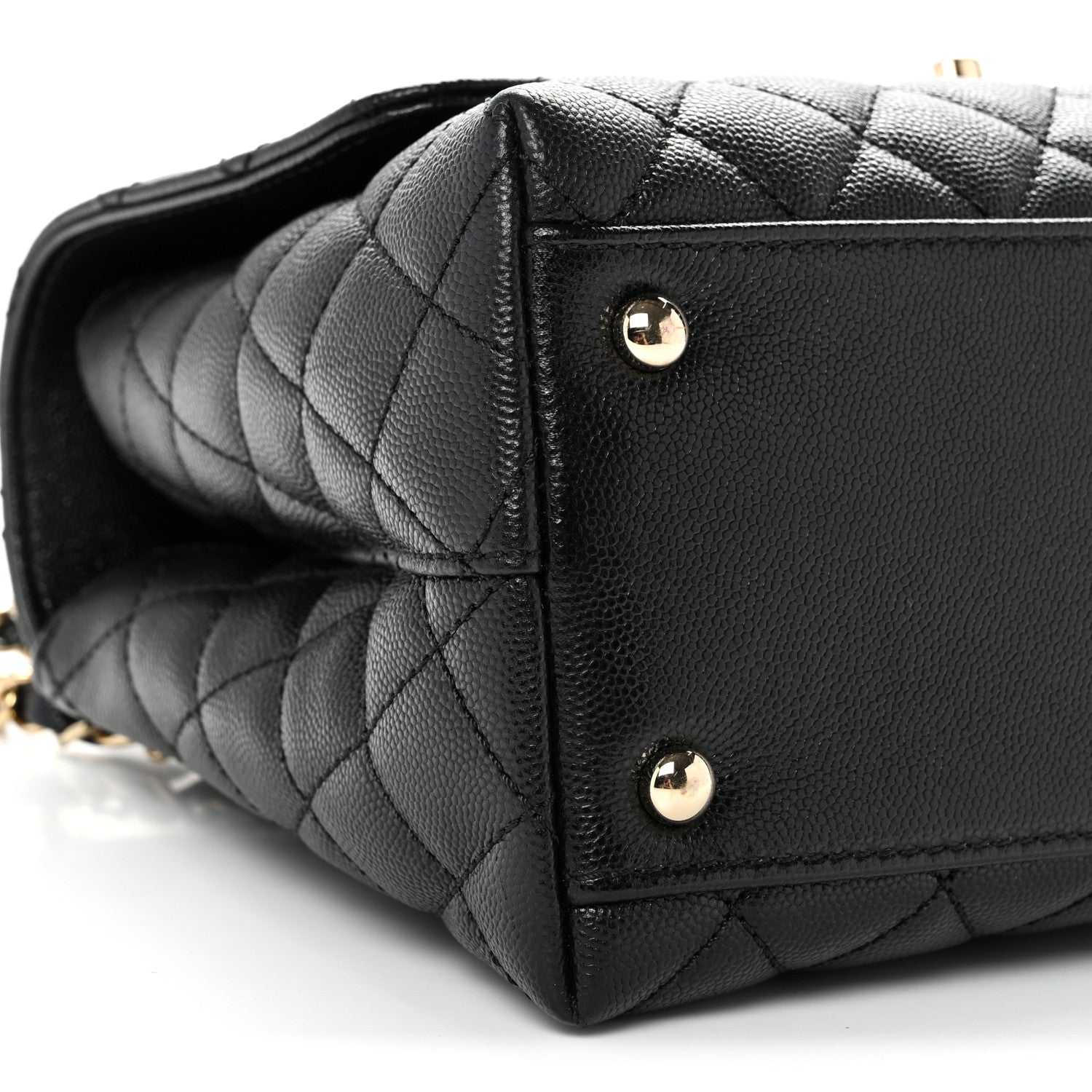 Chanel Caviar Quilted Small Coco Handle Flap Black 9 of 10