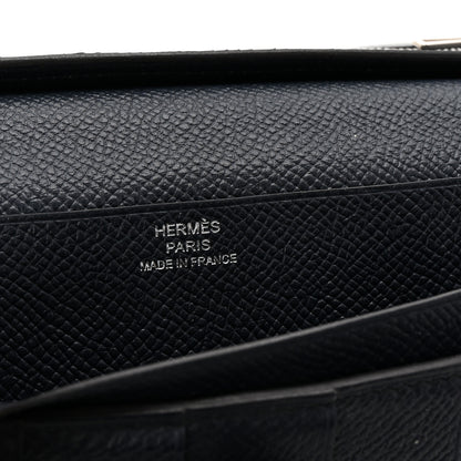 Hermes Epsom Bearn Gusset Wallet Gris Tourterelle Bleu Indigo 5 of 6