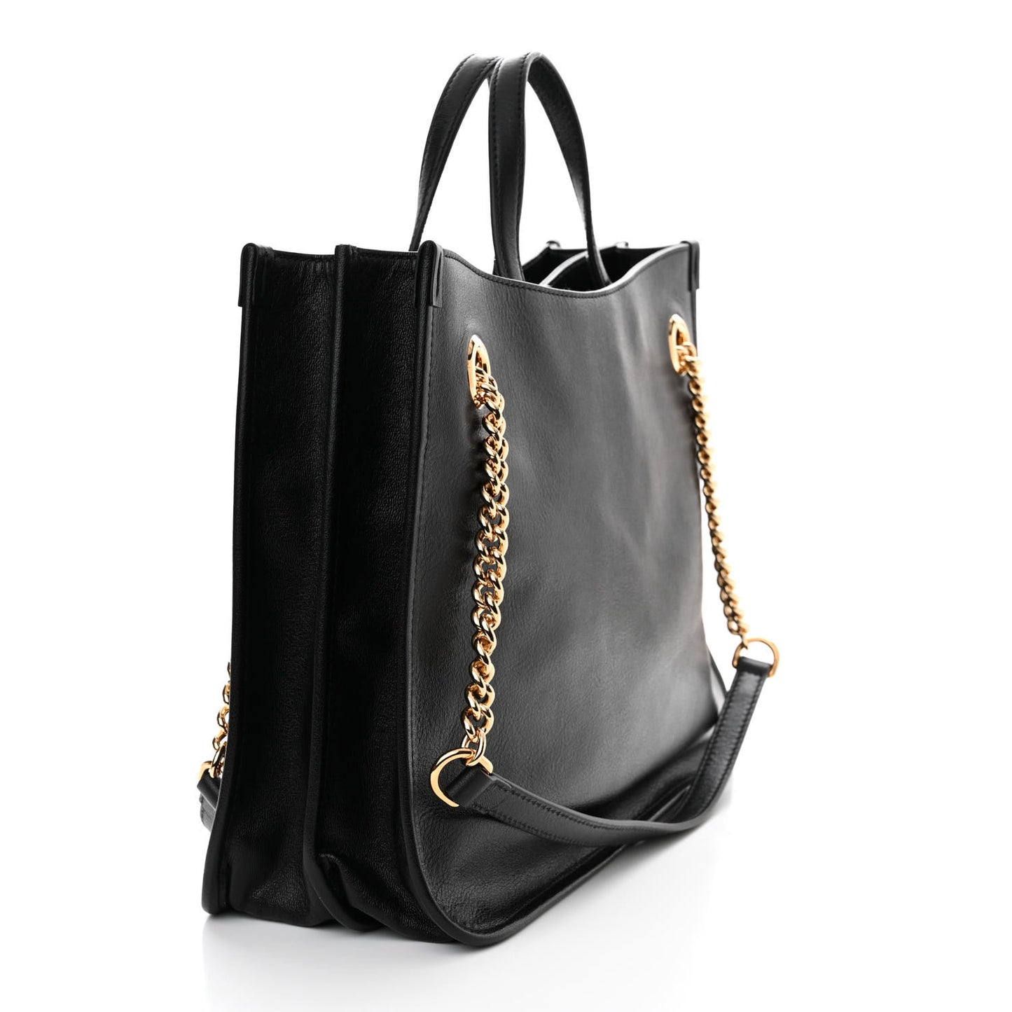 New Sakai Calfskin Lux Medium Horsebit 1955 Tote Bag Black