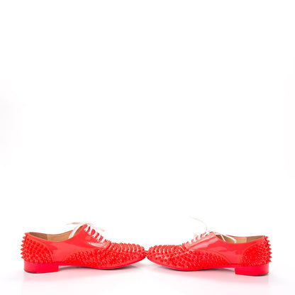 Christian Louboutin Patent Spiked Freddy Oxfords 40 Rose Paris 5 of 11