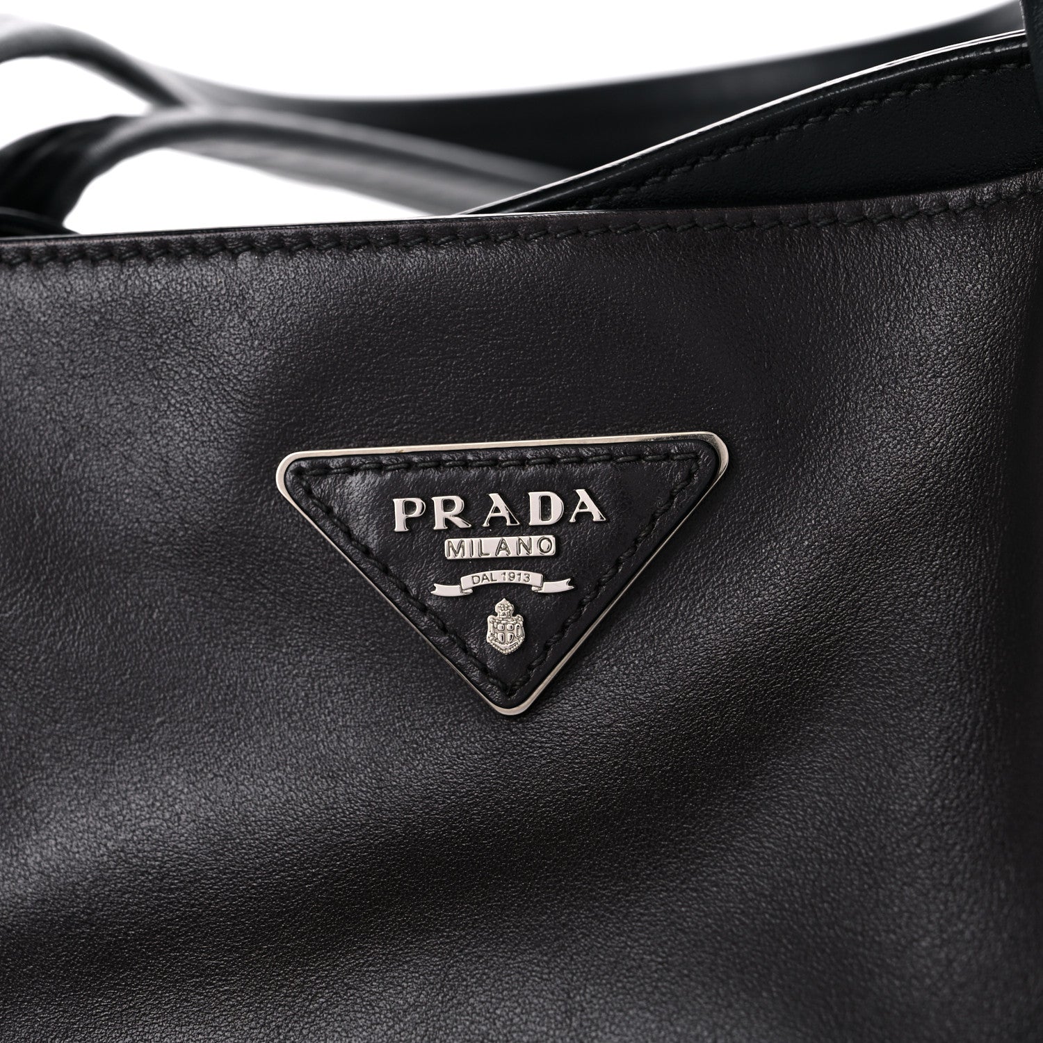 Prada Soft Calfskin Tote Ebano Black 14 of 14