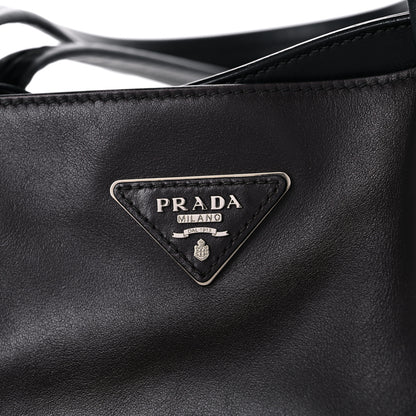 Prada Soft Calfskin Tote Ebano Black 14 of 14