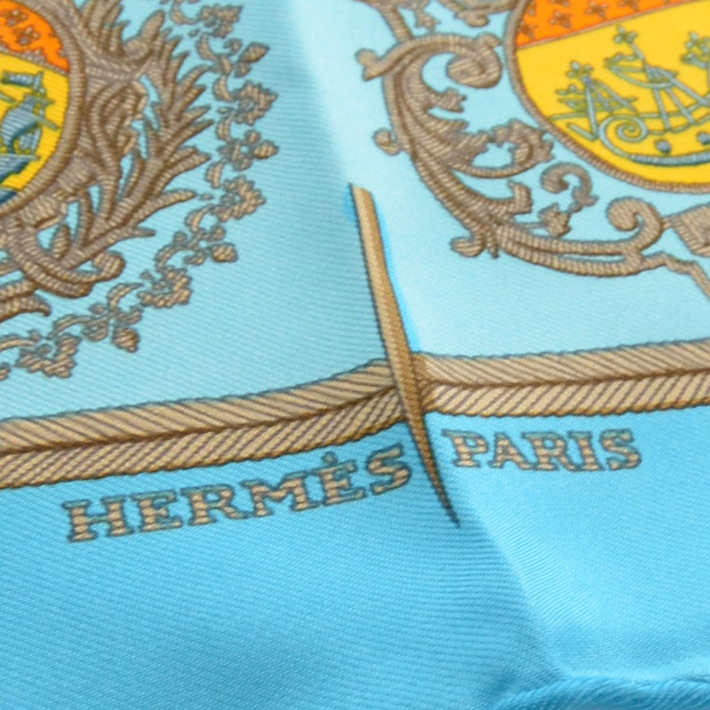 Silk Les Armes de Paris Pocket Square Scarf