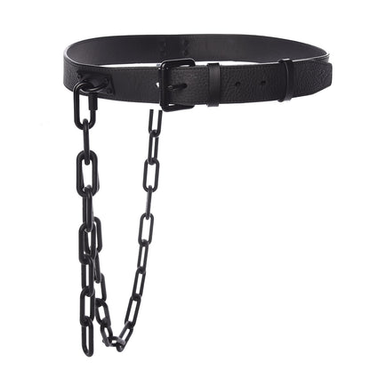 Louis Vuitton Taurillon Monogram Signature 35 MM Chain Belt 80 32 Black 1 of 14