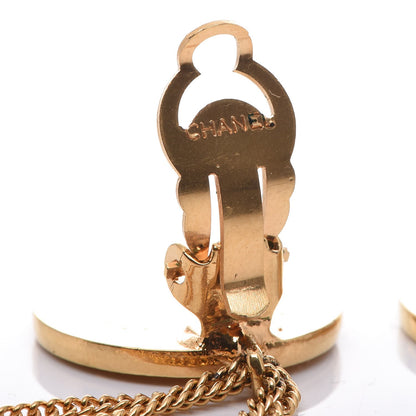 Chanel 2.55 Flap Dangle Clip On Earrings Gold 5 of 5
