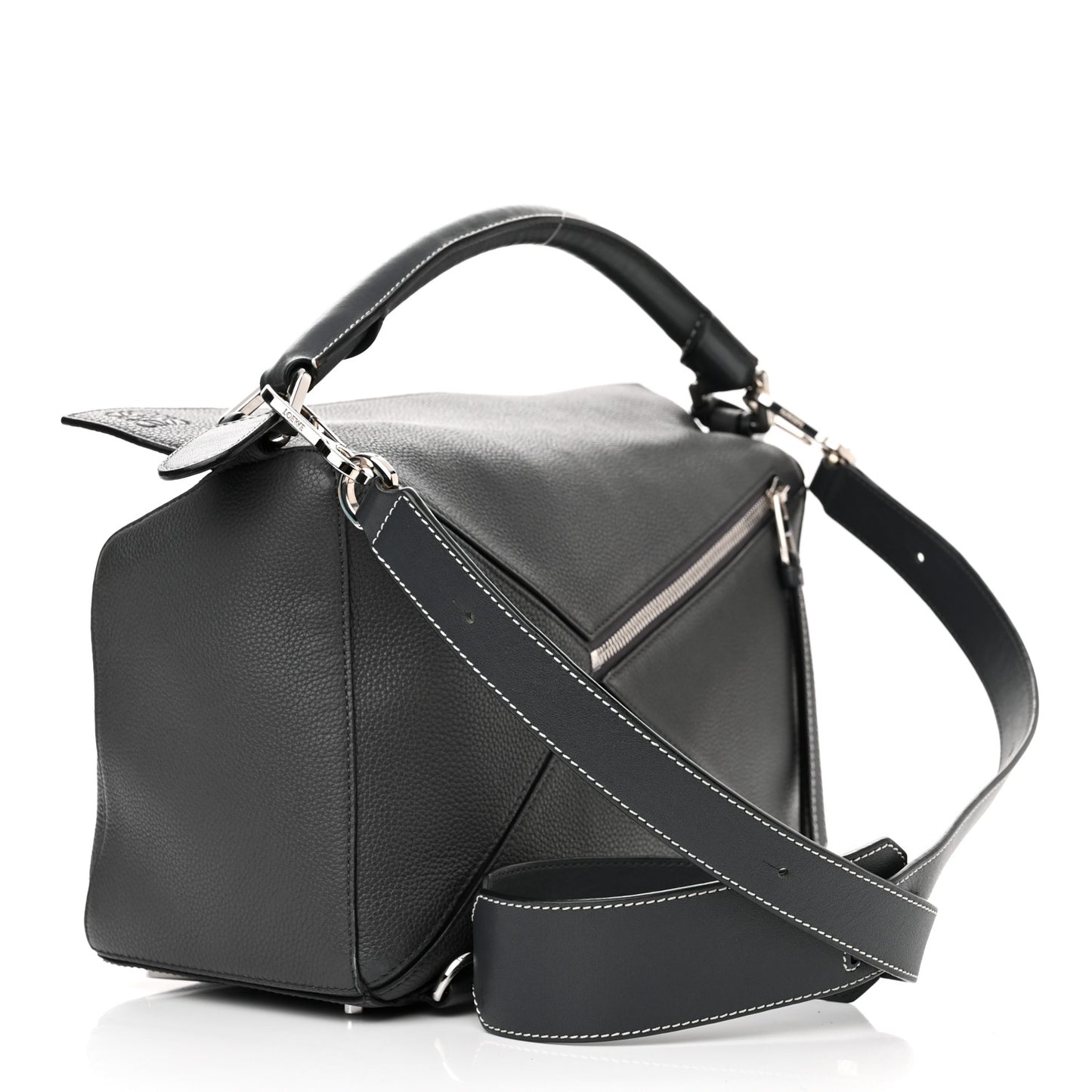 Calfskin Medium Puzzle Bag Grey