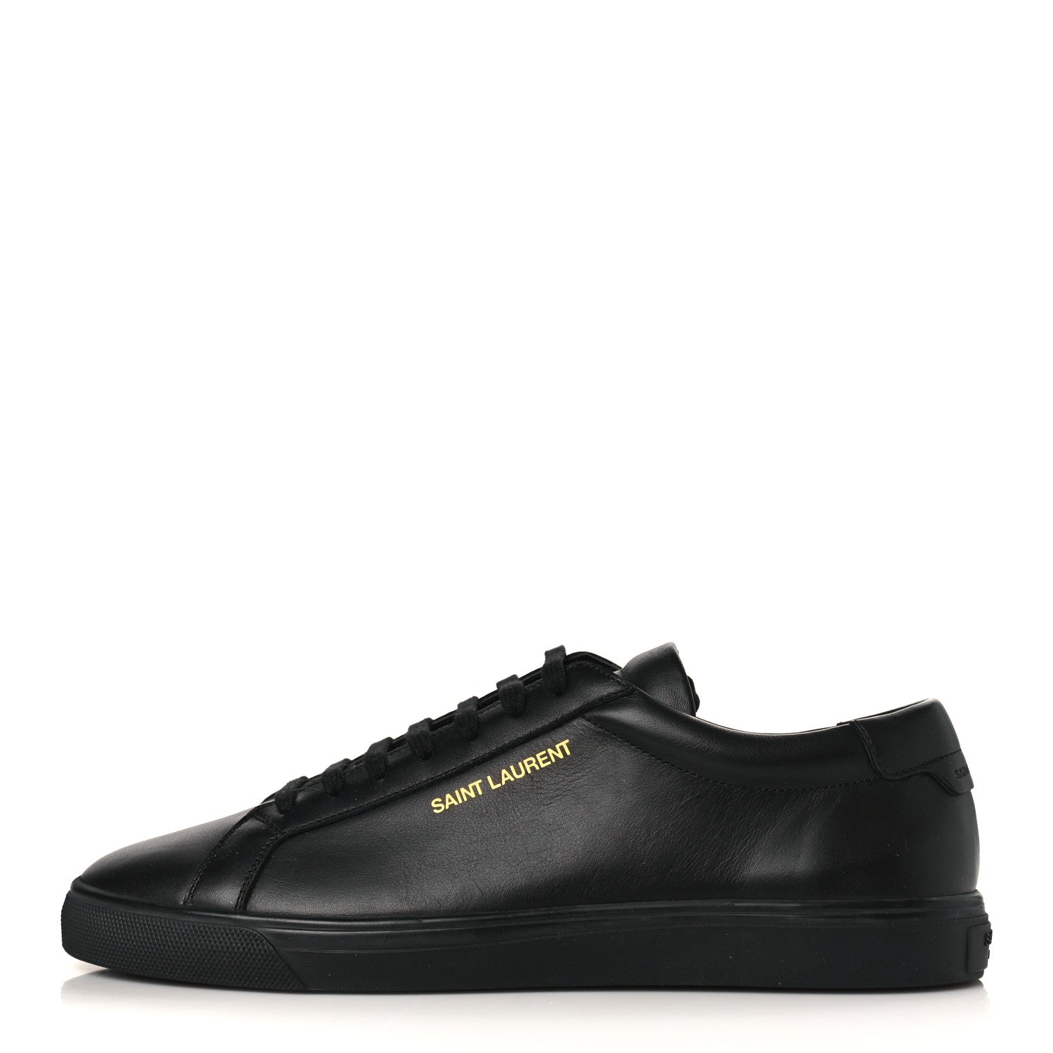 Saint Laurent Calfskin Andy Low Top Sneakers 40 Black 1 of 8