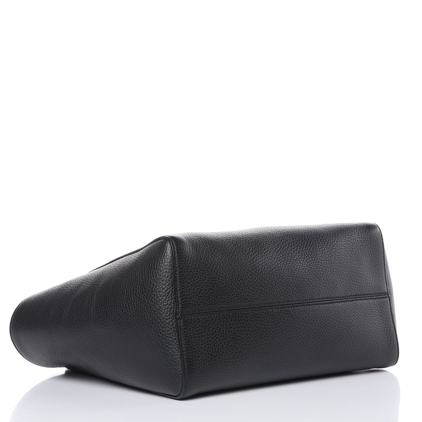 Pebbled Calfskin Small Swing Tote Black