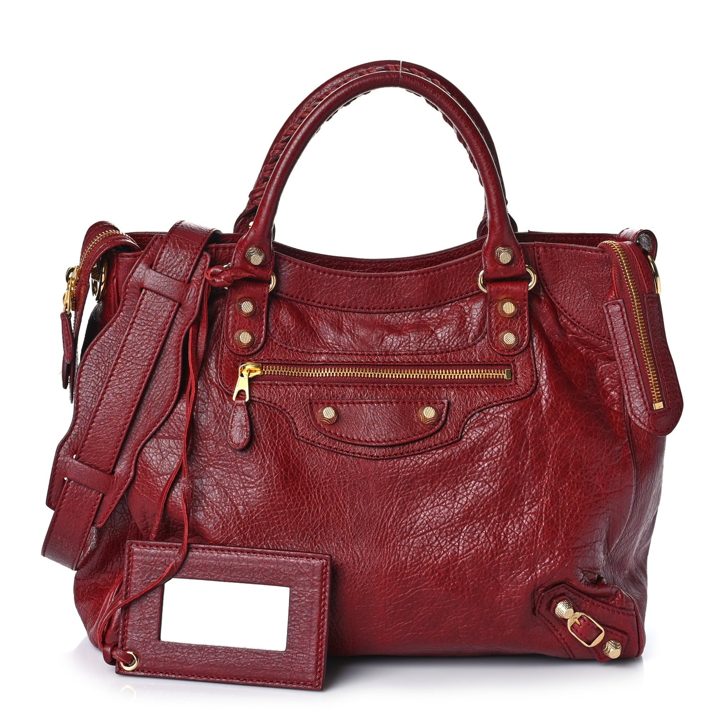 Agneau Giant 12 Gold Hardware Velo Rouge Cerise